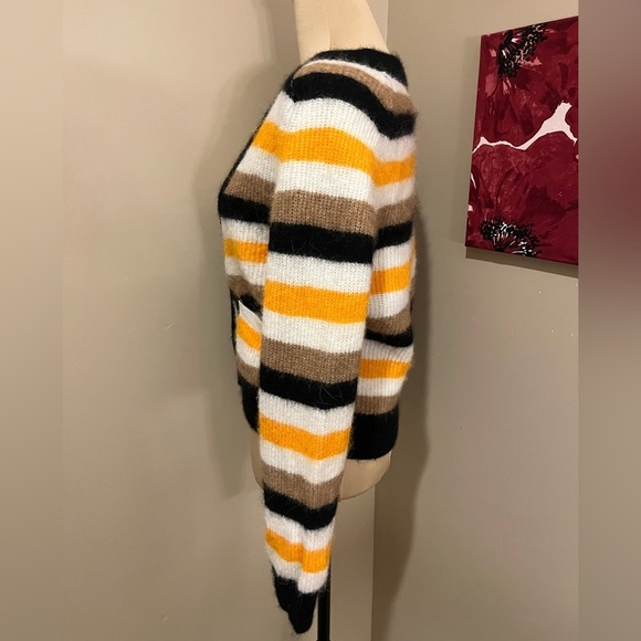 Ganni Soft Wool StripedKnit - Tiger's Eye, Alpaca & Merino Wool Blend, size M - Picture 5 of 13